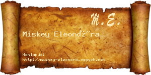 Miskey Eleonóra névjegykártya